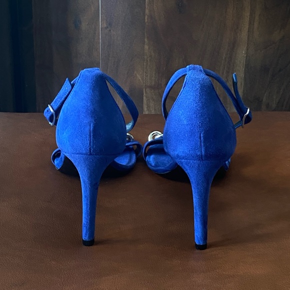 Balenciaga blue suede heeled sandals - Picture 4 of 5